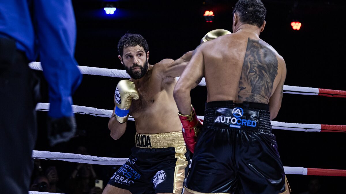 Duda Nagle sofreu knockdown quatro vezes - (Fotos: Danilo Fernandes, Jhony Inácio)