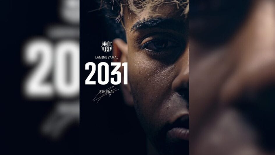 Lamine Yamal renova com o Barcelona até 2031 - (Foto: Reprodução, Redes Sociais)