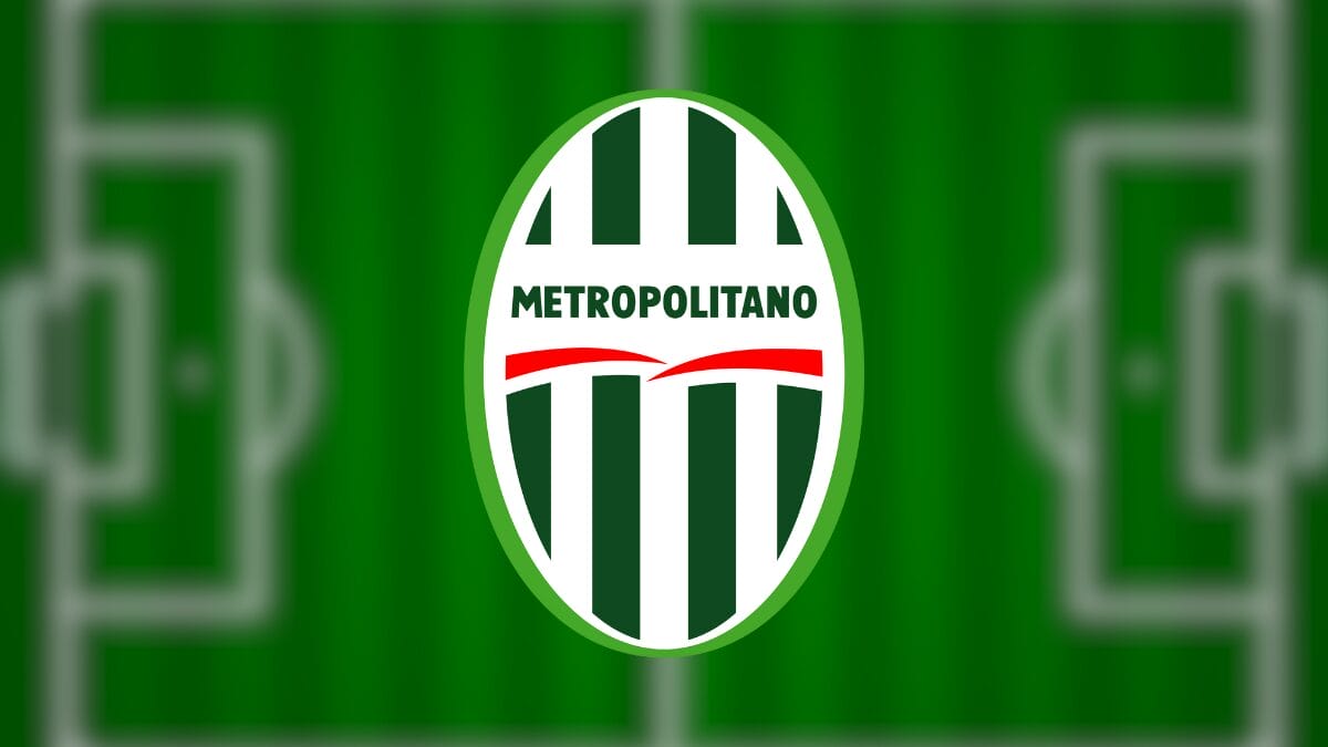 Escudo do Metropolitano, time que jogará a série B do Campeonato Catarinense 2025