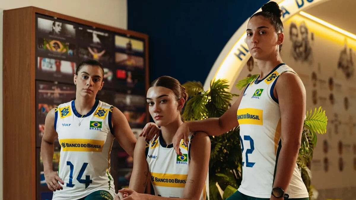 Novo uniforme branco da seleção de vôlei