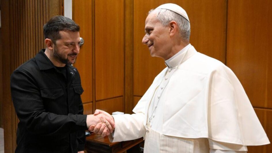 Papa se reuniu com o presidente da Ucrânia (Foto: X, Reprodução)