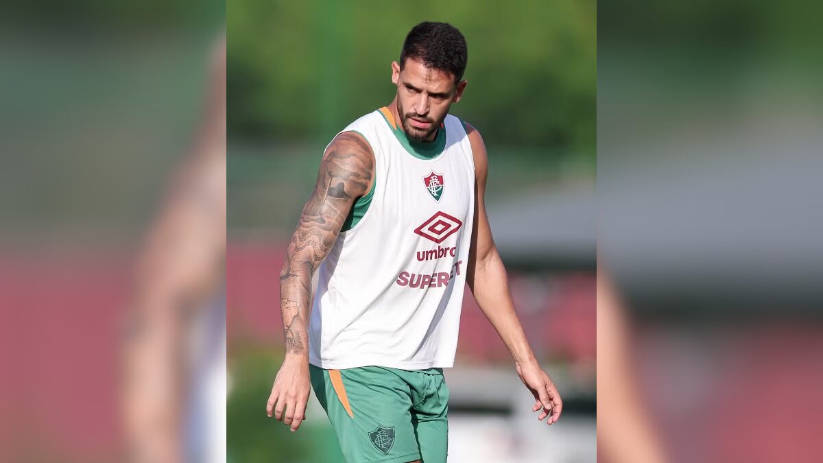 Renato Augusto em treino antes de rescindir com o Fluminense (Foto Marcelo Gonçalves, FFC)