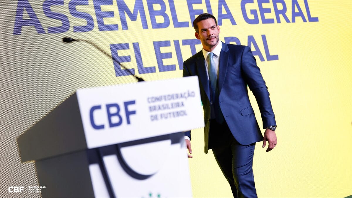 Samir Xaud ao ser eleito presidente da CBF