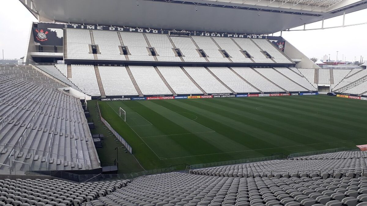 Setor Norte destinado a área das torcidas organizadas do Corinthians