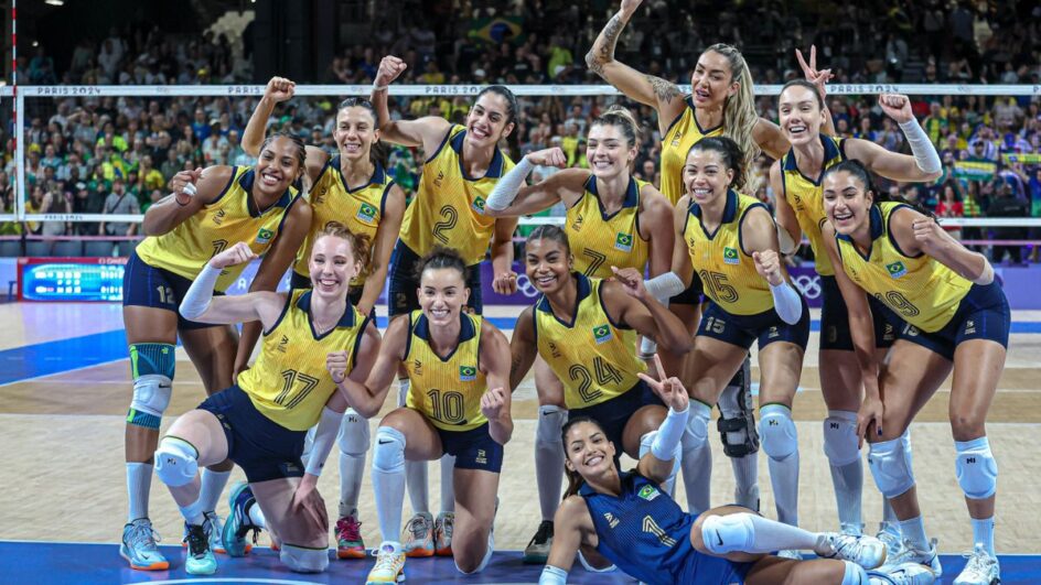 Time feminino de vôlei do Brasil nas Olimpíadas de Paris 2024