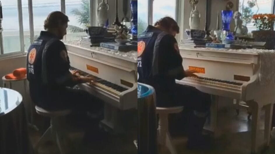 VÍDEO Socorrista de SC transforma dor em alívio e emociona ao tocar piano durante atendimento