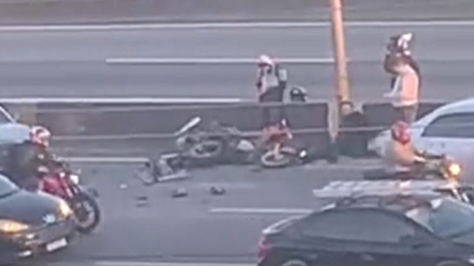 Uma das faixas precisou ser bloqueada (Foto: GMF, Divulgação)