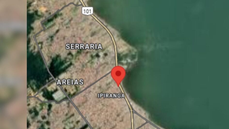 Atropelamento aconteceu no km 202 da BR-101, em São José (Foto: Google Maps, Reprodução)