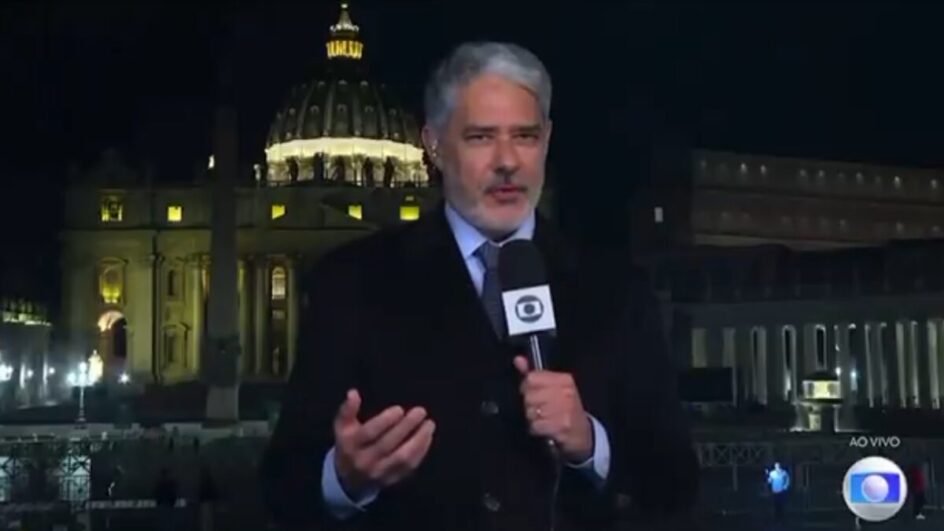 Bonner participou da cobertura da escolha do novo papa (Foto: Reprodução)