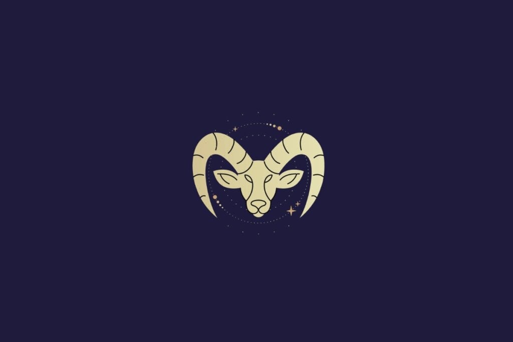 IlustraÃ§Ã£o com fundo azul do signo de CapricÃ³rnio