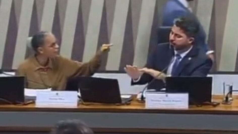 Senador Marcos Rogério fechou microfone de Marina Silva (Foto: Reprodução)