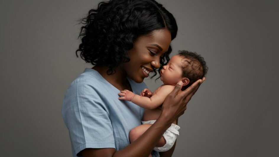 mulher com bebê reborn