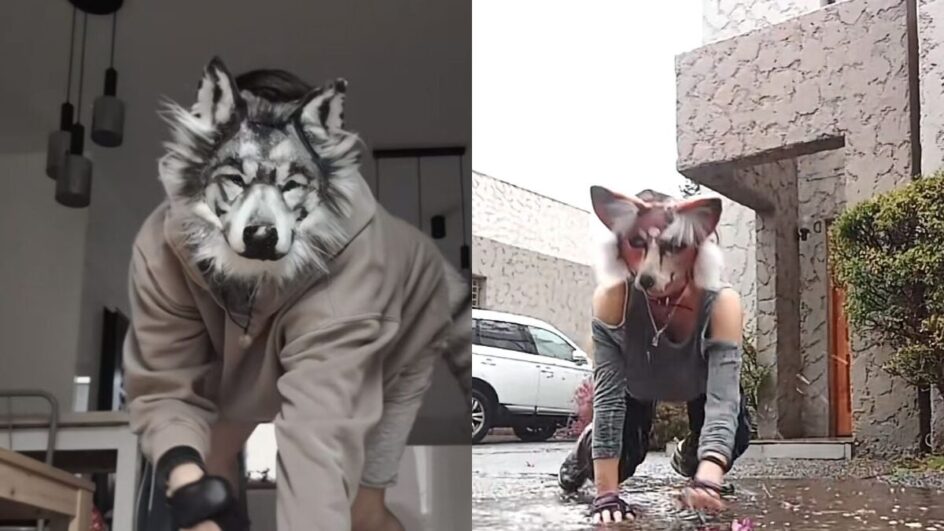 Therians usam máscaras e fantasias completas (Foto: Redes sociais, Reprodução)
