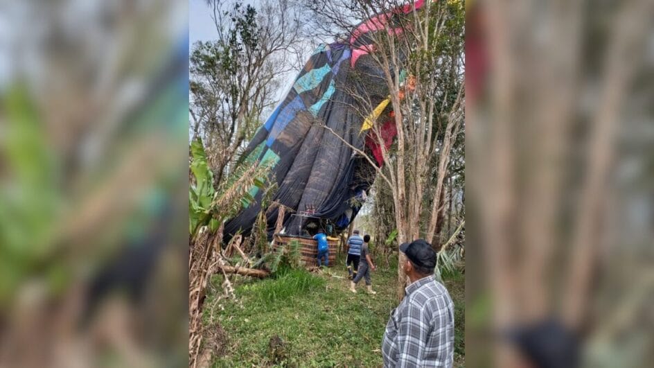 Acidente balão Praia Grande
