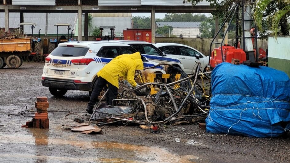 Perícia Balão acidente Praia Grande
