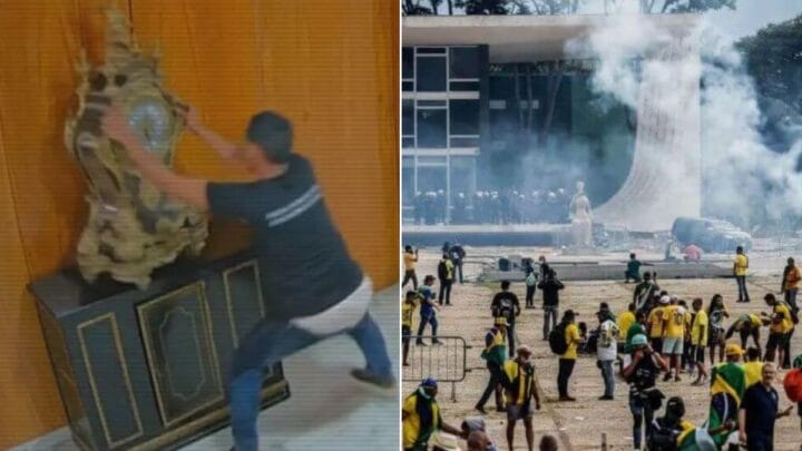 Ataques de 8 de janeiro (Fotos: Reprodução / Marcelo Camargo, Agência Brasil, Arquivo NSC)