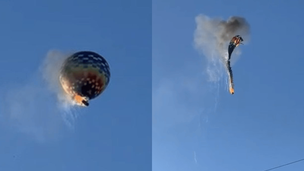 Incêndio teria iniciado no cesto e piloto orientou ocupantes a pular de balão em SC, diz policial