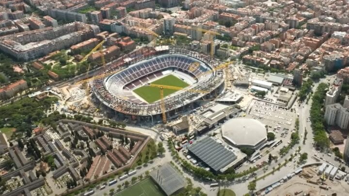 Imagem aérea do Camp Nou