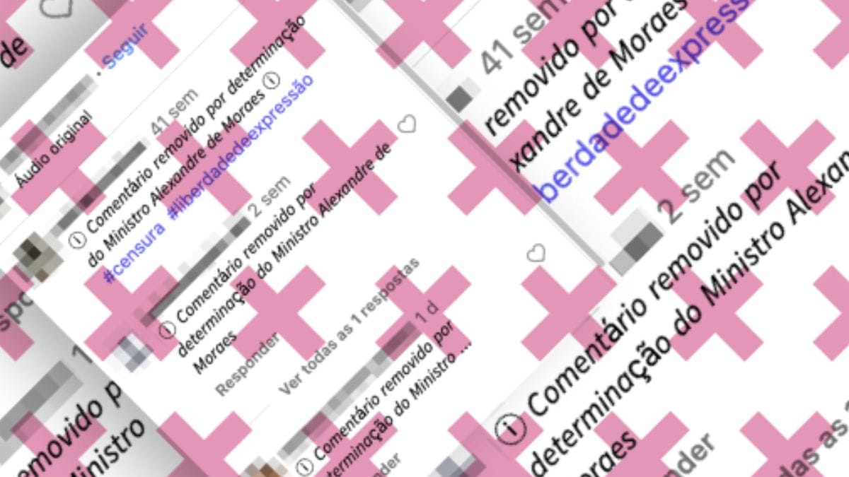 Comentários ironizam suposta censura de Moraes em redes sociais (Foto: Comprova, Reprodução)