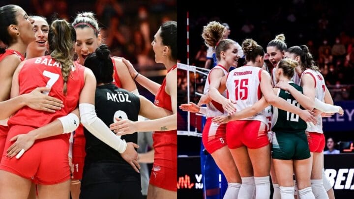 Equipes vencedoras dos primeiros jogos da VNL, Turquia e Polônia