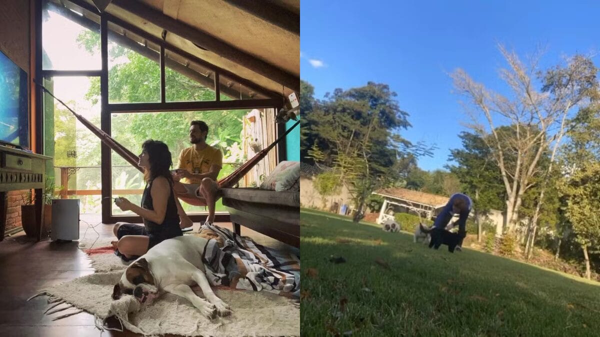 Fotos da casa sítio onde moram Sérgio Guizé e Bianca Bin de Êta Mundo Melhor