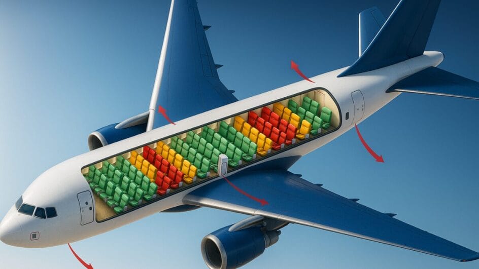 Lugar mais seguro para voar de avião