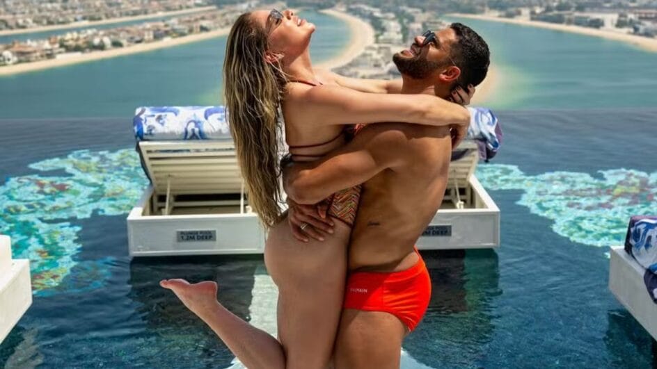 Hulk e esposa na lua de mel em Dubai (Foto: Reprodução, redes sociais)