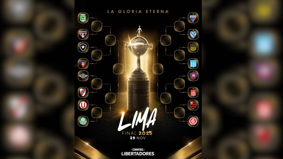 Chaveamento da Libertadores 2025 - (Foto: Reprodução, Conmebol)