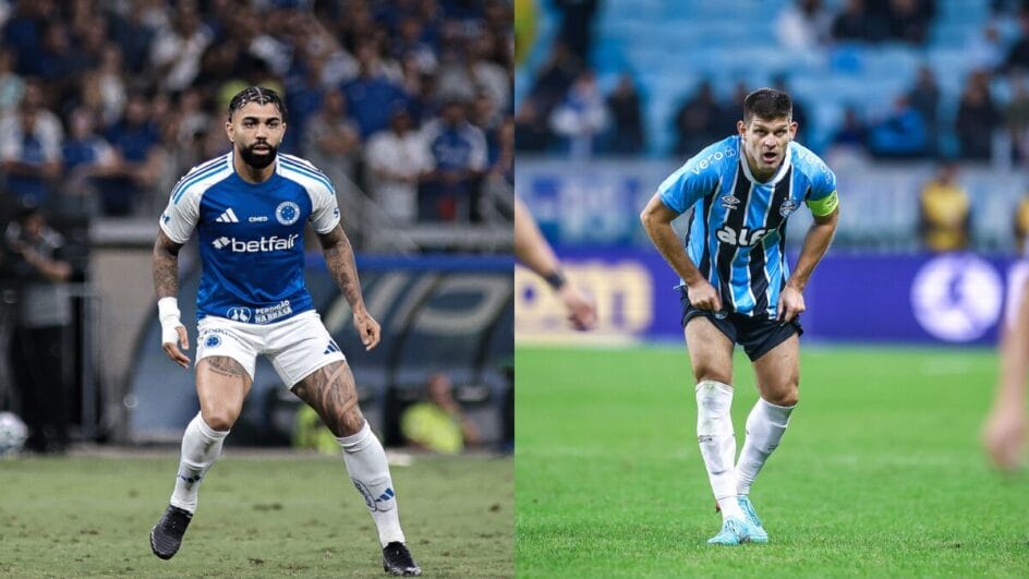 Gabigol e Kanneman são vítimas de golpe criminoso (Fotos: Gustavo Aleixo, Cruzeiro, Lucas Uebel, Grêmio FBPA)