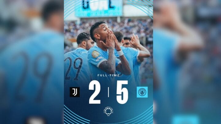 City goleia Juventus na última rodada da fase de grupos da Copa do Mundo de Clubes (Foto: Reprodução, Redes Sociais)