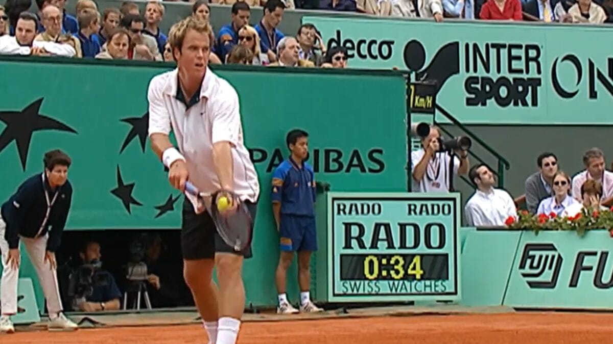 Adversário de Guga, o sueco Magnus Norman - (Foto: Reprodução, Youtube, FFT)