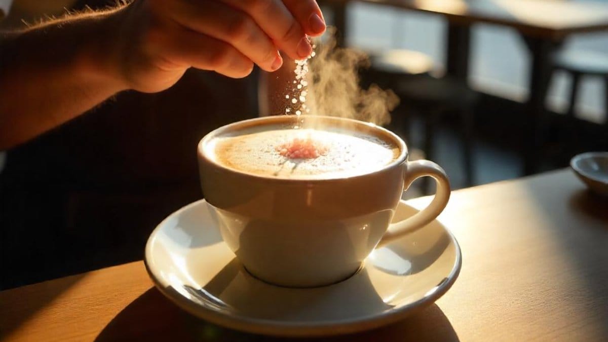 Dica viral ensina como colocar sal no café é benéfico - Imagem gerada por IA
