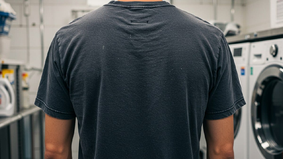 As roupas pretas desbotam facilmente, mas esse processo pode ser combatido (Imagem gerada por IA)