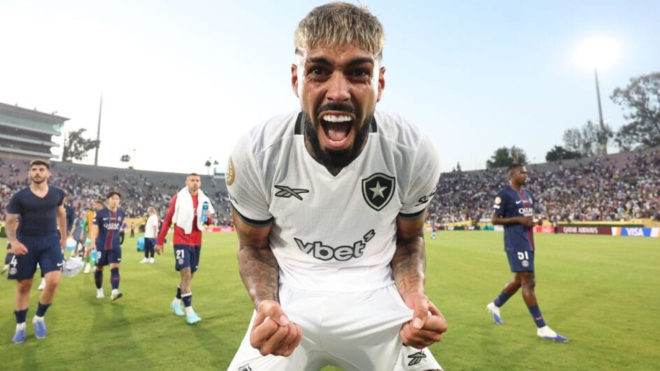 Botafogo comemorou muito a vitória sobre o PSG e ficou perto de se classificar (Foto; Vitor Silva, Botafogo)
