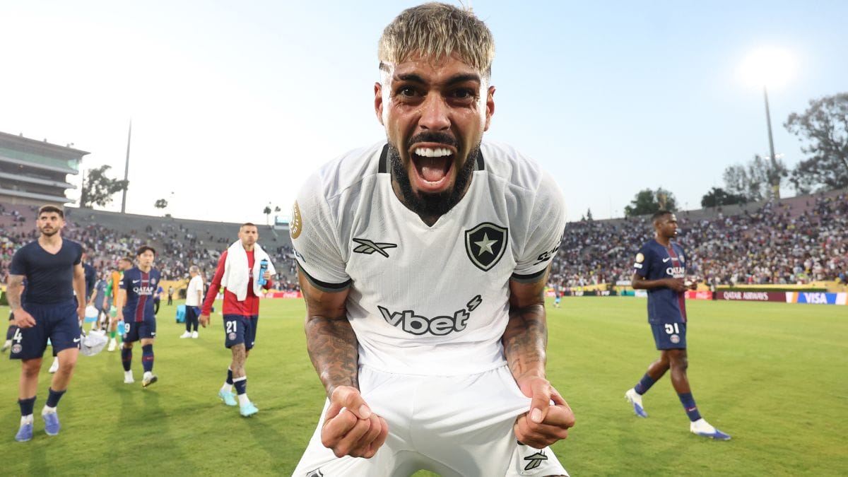 Botafogo comemorou muito a vitória sobre o PSG e ficou perto de se classificar (Foto; Vitor Silva, Botafogo)