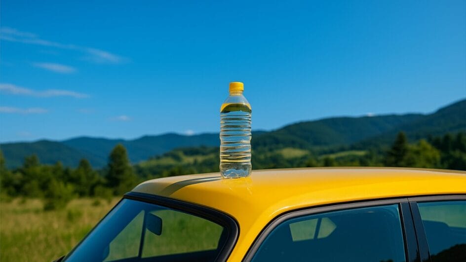 O que significa ter uma garrafa em cima do carro