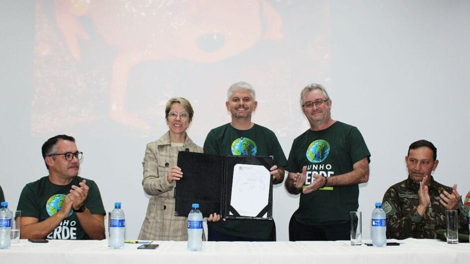 Cerimônia de abertura do Junho Verde aconteceu no dia 5, Dia Mundial do Meio Ambiente. Programação tem mais de 150 ações para toda a comunidade de Blumenau. Foto: Marcelo Martins/PMB