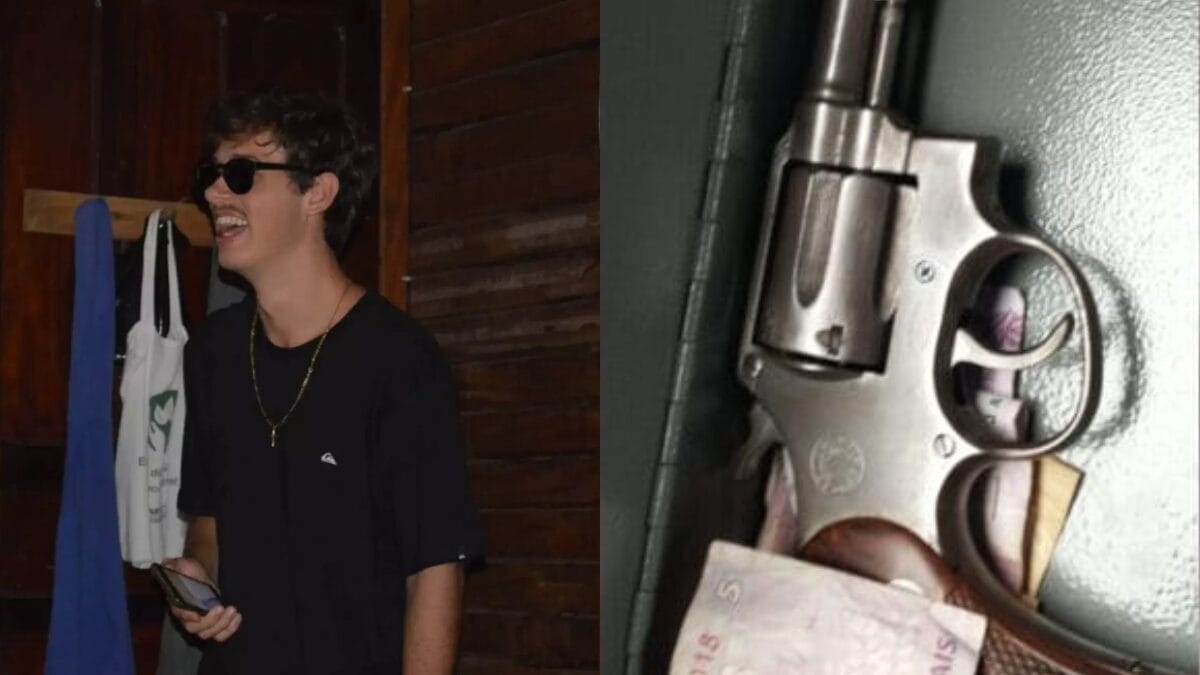 Jovem foi morto a tiros em Santo Amaro da Imperatriz (Foto: Redes sociais e Polícia Civil, Reprodução e Divulgação)