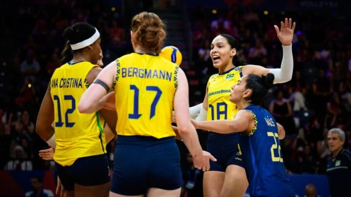 Seleção Brasileira feminina venceu por 3 a 1 a Bélgica na segunda etapa da VNL 2025