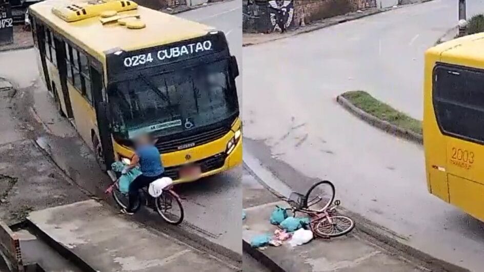 Ciclista atropelada por ônibus, Joinville (SC)