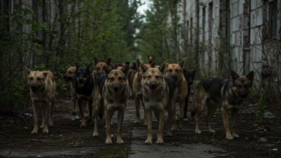 Será que os cães de Chernobyl estão evoluindo mais rápido? A ciência responde (Imagem gerada por IA)
