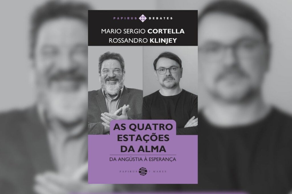 Capa de livro com a tÃtulo e nome do livro e com a imagem em preto e branco de dois homens
