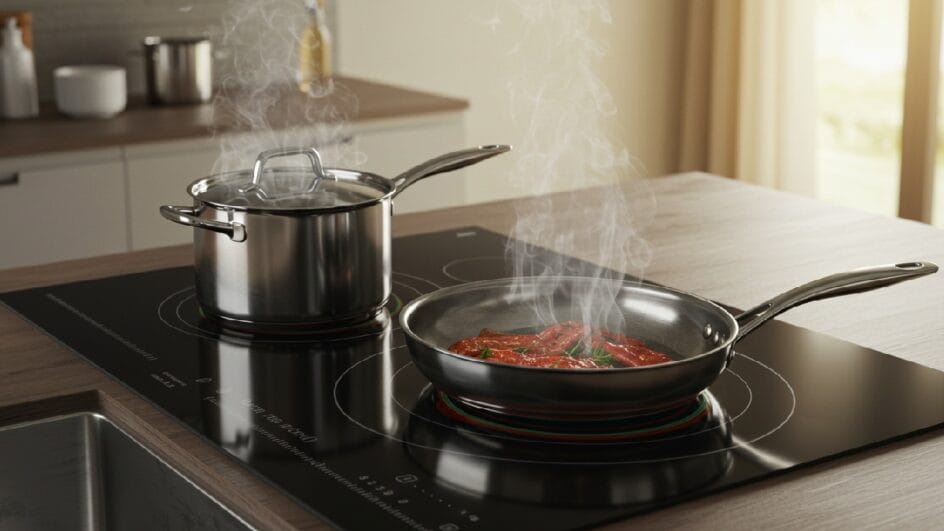 Essa nova tecnologia substitui para sempre a maneira de cozinhar. Imagem gerada por inteligência artificial