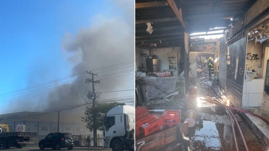 Incêndio supermercado Araquari