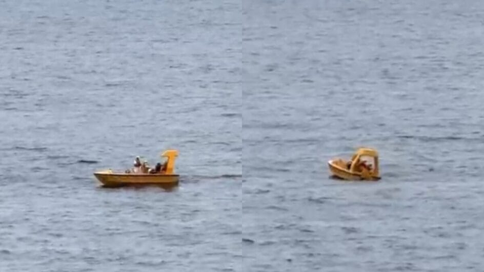 Ainda não se sabe como criança caiu do navio (Foto: Redes sociais, Reprodução)