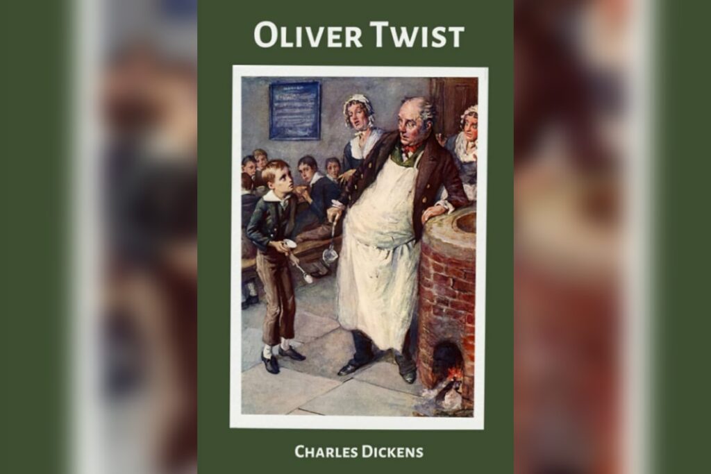 Menino segurando tigela diante de homem em ambiente de refeit&oacute;rio