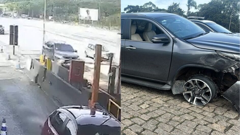 Perseguição de carro furtado na BR-101, em SC, e BR-376 no PR