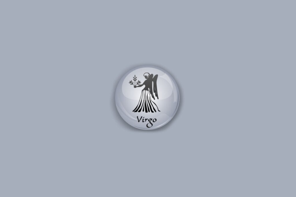 Ãcone de Virgem com o sÃmbolo de uma figura feminina representando a virgem em fundo cinza-claro.