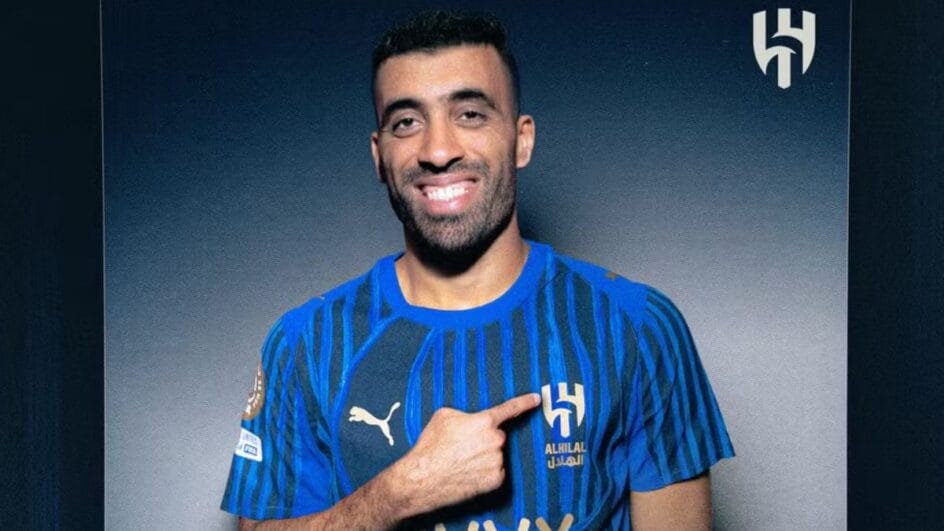 Marroquino Abderrazak Hamdallah foi emprestado ao Al-Hilal (Foto: Reprodução, redes sociais)