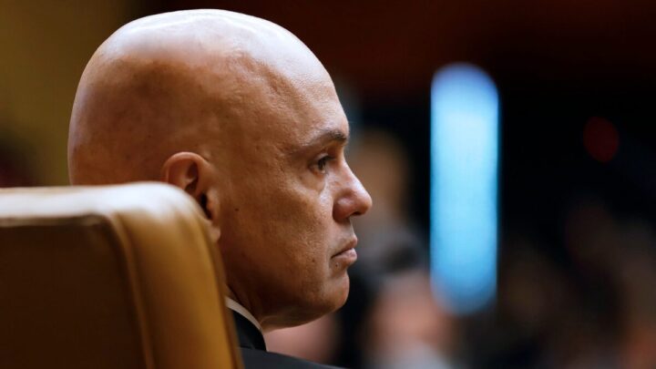Ministro Alexandre de Moraes participa da sessão solene da Abertura do Ano Judiciário. A solenidade se deu no Plenário totalmente reconstituído após os atos de vandalismo. Crédito para a foto: Rosinei Coutinho/SCO/STF